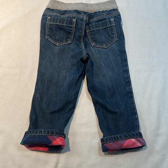 Tommy Hilfiger Blue and Red Jeans with Plaid Cuffs - Picture 3 of 4